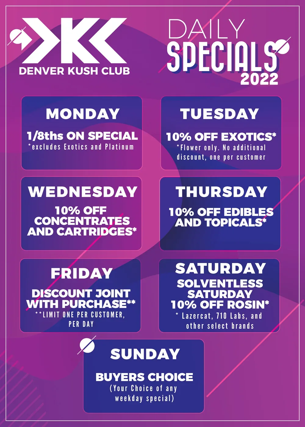 Daily specials